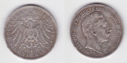 Mark silbermünze preussen - silbermünze,