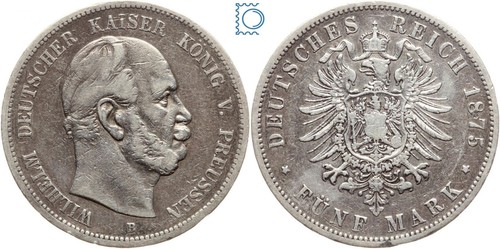 Preussen mark 1875 b - preussen,, 5