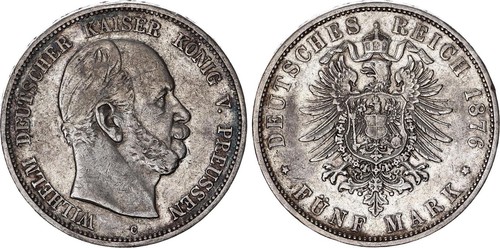 Kaiserreich preußen 5 mark - /,
