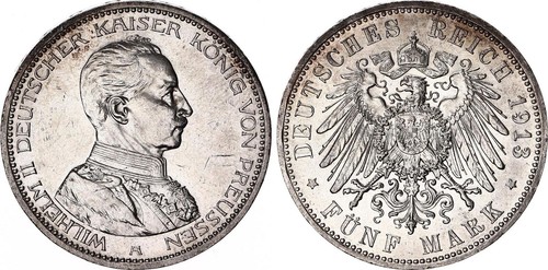 Preußen mark silber 1913 - preußen,